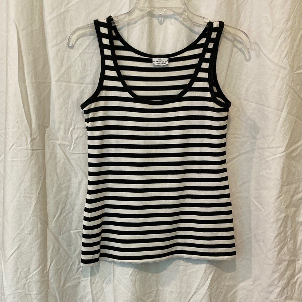 Marimekko Tasaraita Black & White Striped Tank Top